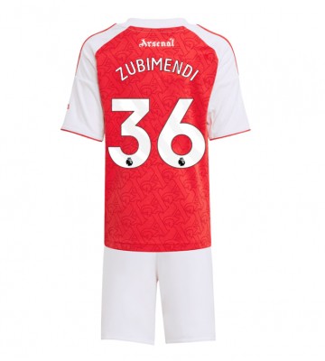 Arsenal Martin Zubimendi #36 Hjemmebanetrøje Børn 2025-26 Kortærmet (+ Korte bukser)